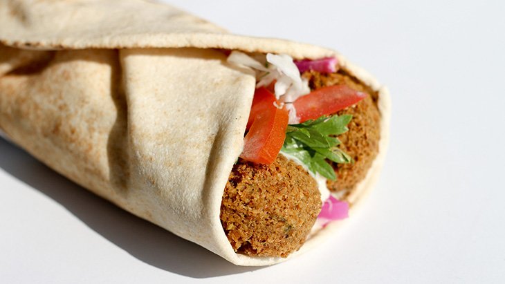 Falafel z cizrny v tortile