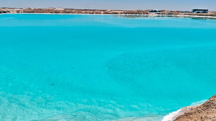 Solné jezero v Oáze Síwa